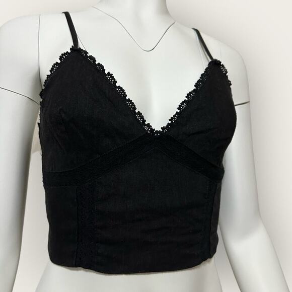 NWT | Jason Wu | Linen Cami Top | Black | Small - Picture 1 of 15